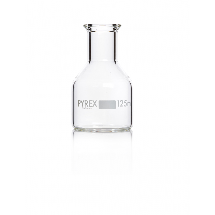 PYREX®培养瓶，圆柱形，带边缘，125毫升
