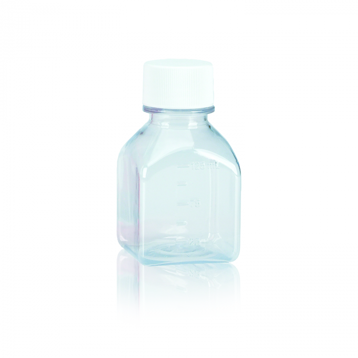 WHEATON® 方形 PET 培养基瓶，无菌，125 mL