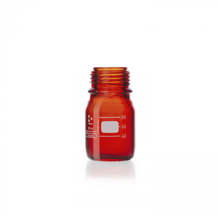 DURAN® 原装，棕色实验室瓶，无螺旋盖，100ml