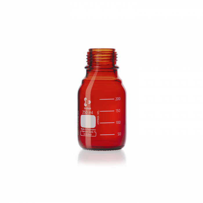 DURAN® 原装，棕色实验室瓶，无螺旋盖，250ml