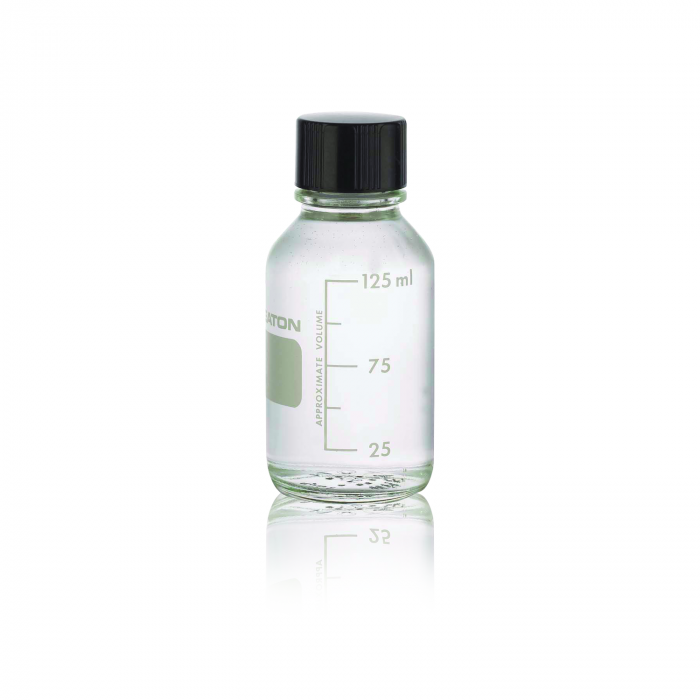 WHEATON® 培养基/实验室瓶，橡胶内衬酚醛瓶盖，125 mL