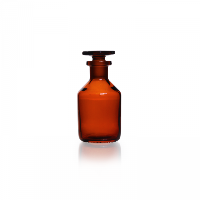 DWK 棕色钠钙玻璃窄颈试剂瓶，不带瓶塞，250 mL
