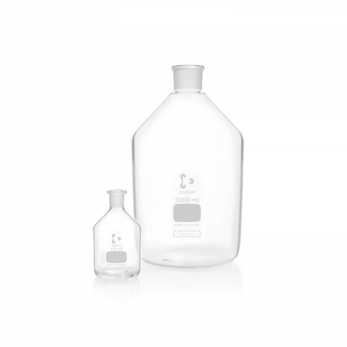 DURAN® 透明窄颈试剂瓶，ST 24/29 标准磨口颈，无塞子，500ml
