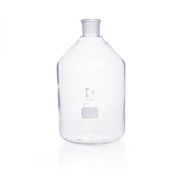 DURAN® 试剂瓶，窄颈，透明，ST 45/40 标准磨口颈，无塞子，5000ml