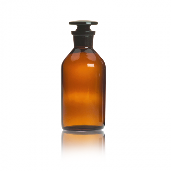 WHEATON® 试剂瓶，窄口，带磨砂瓶塞，棕色，100 mL