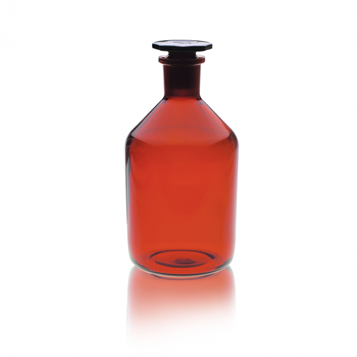WHEATON® 试剂瓶，窄口，带磨砂瓶塞，棕色，500 mL