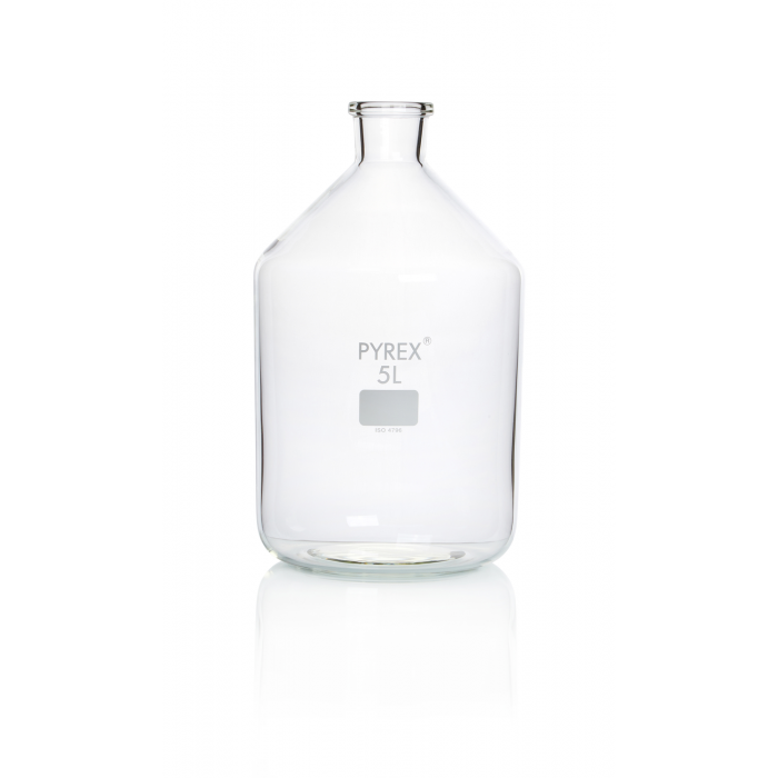 PYREX®试剂瓶，未研磨窄颈透明 5000 mL