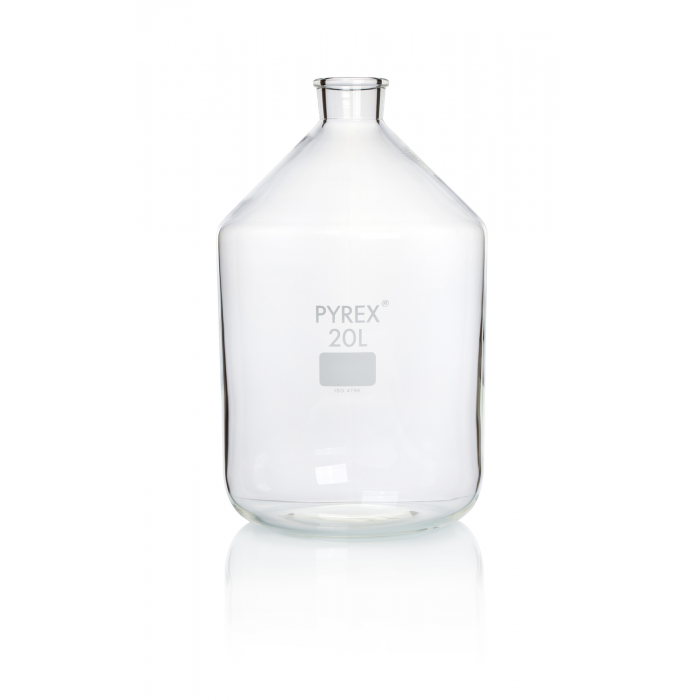PYREX®试剂瓶，未研磨窄颈透明 20000 mL