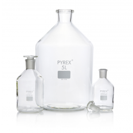 PYREX®试剂瓶，窄口，带塞