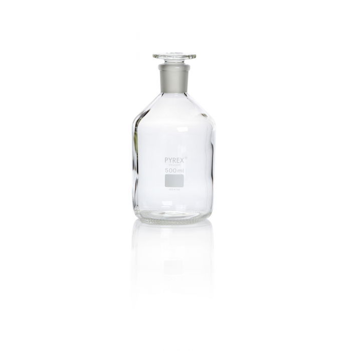 PYREX®试剂瓶，窄口瓶塞，透明 500 mL