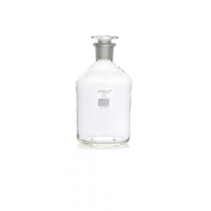 PYREX®试剂瓶，窄口，带瓶塞，透明 1000 mL