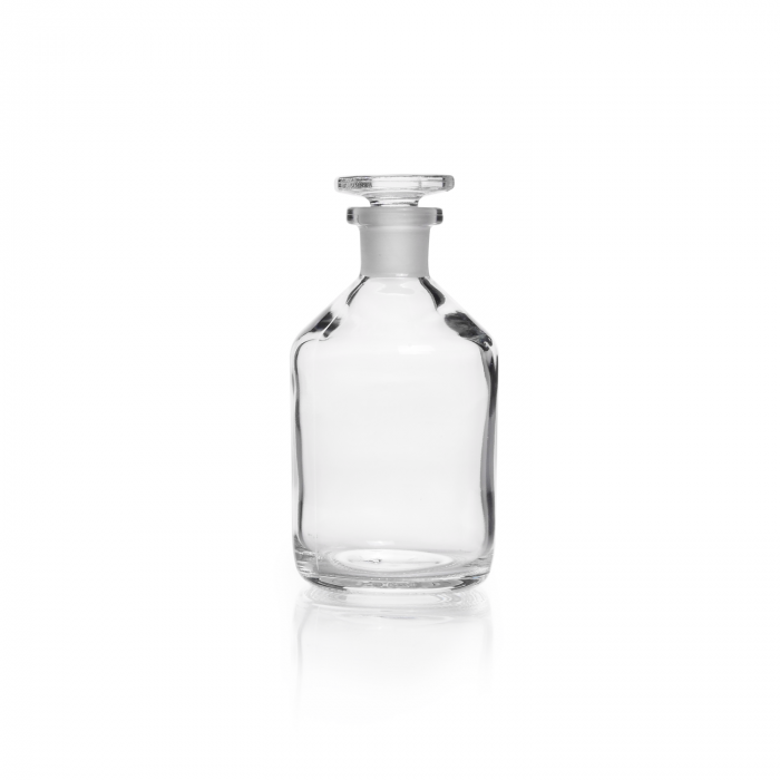 窄颈钠钙玻璃透明试剂瓶，ST 14/15 磨削接合颈，不带瓶塞，100 mL