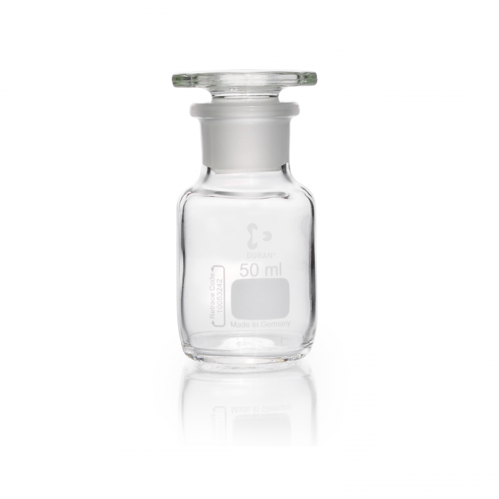 DURAN® 宽颈试剂瓶，透明，ST24/20标准磨口，带玻璃塞，50ml
