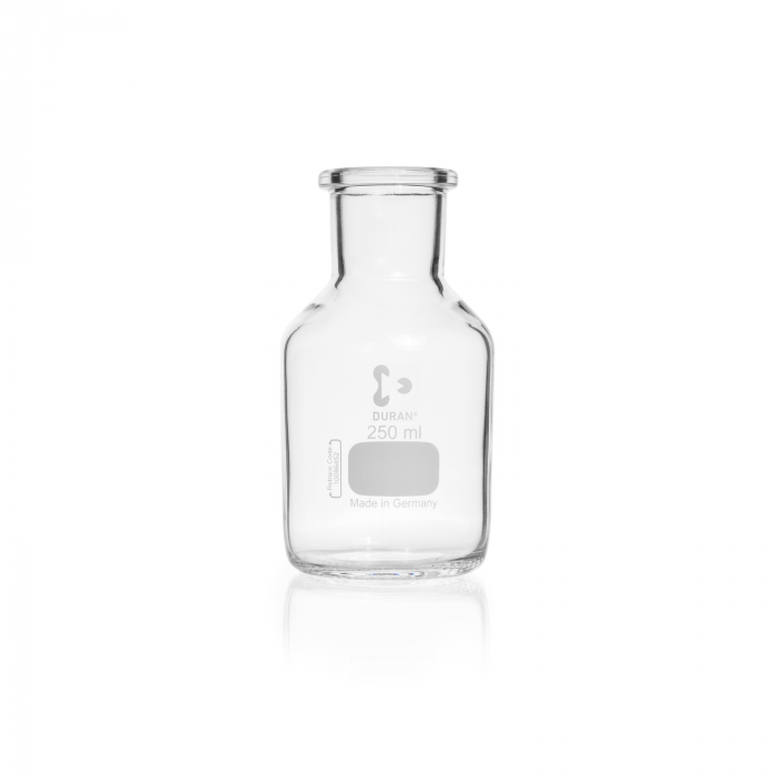 DURAN® 微生物瓶, 宽颈, 未磨砂处理, 带打印区, 250ml