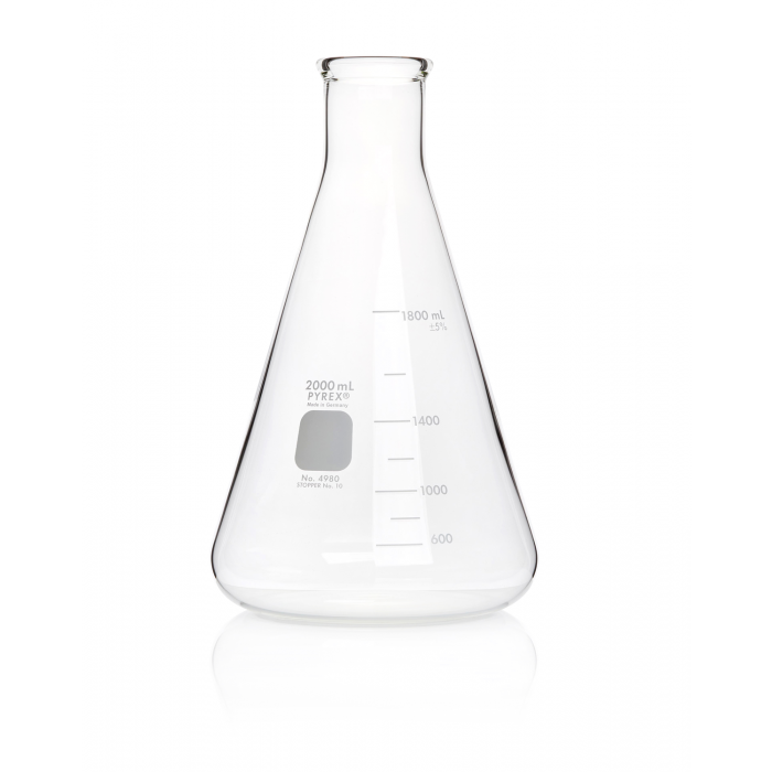 PYREX®烧瓶，锥形，窄口，重型 2000 mL