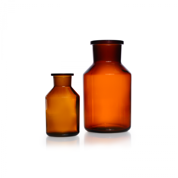DWK 试剂瓶，宽颈，钠钙玻璃，棕色