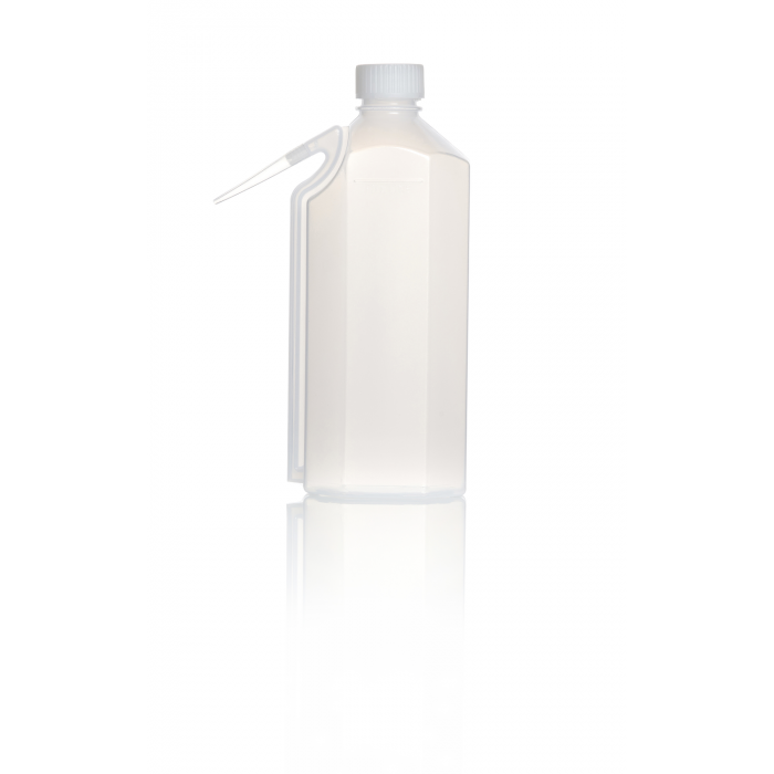 AZLON® 清洗瓶，六角形，一体式出水嘴，LDPE，500 毫升