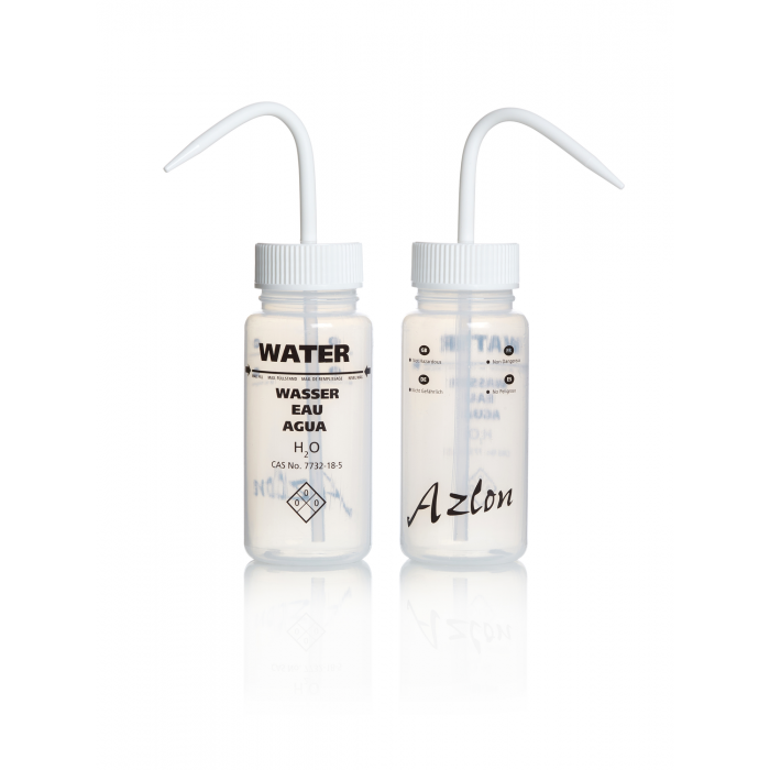 AZLON® 冲洗瓶，不通气，250 毫升水，区域 1