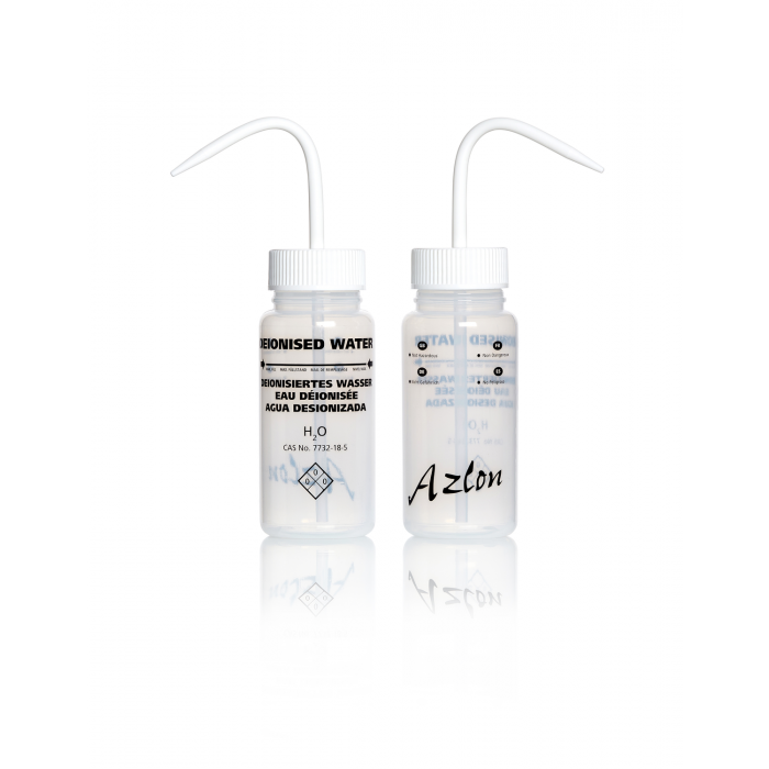 AZLON® 冲洗瓶，不通气，250 毫升去离子水，1 区