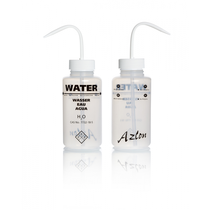 AZLON® 冲洗瓶，不通气，500 毫升水，1 区