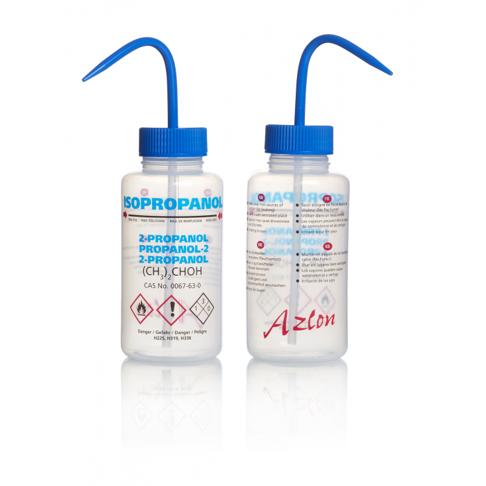 AZLON® 清洗瓶，不通气，500 毫升异丙醇，1 区