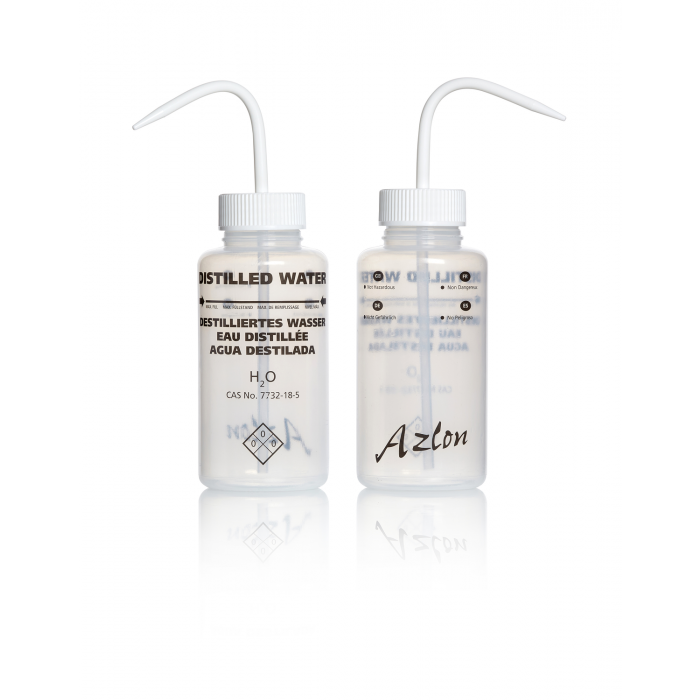 AZLON® 冲洗瓶，不通气，500 毫升蒸馏水，1 区