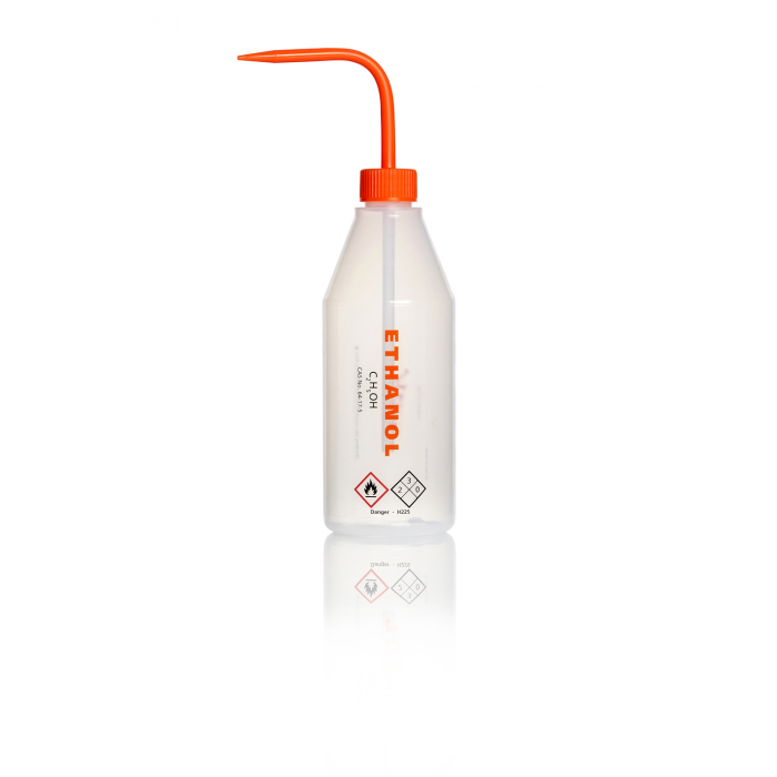 AZLON® 冲洗瓶，斜肩，LDPE，500 毫升乙醇