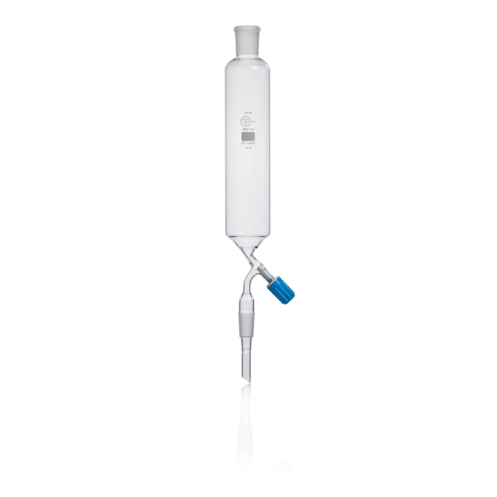 QUICKFIT® 滴液漏斗，圆柱形，带 ROTAFLO® PTFE 瓶塞键，磨削锥 NS 19/26 和插座 NS 24/29, 250mL