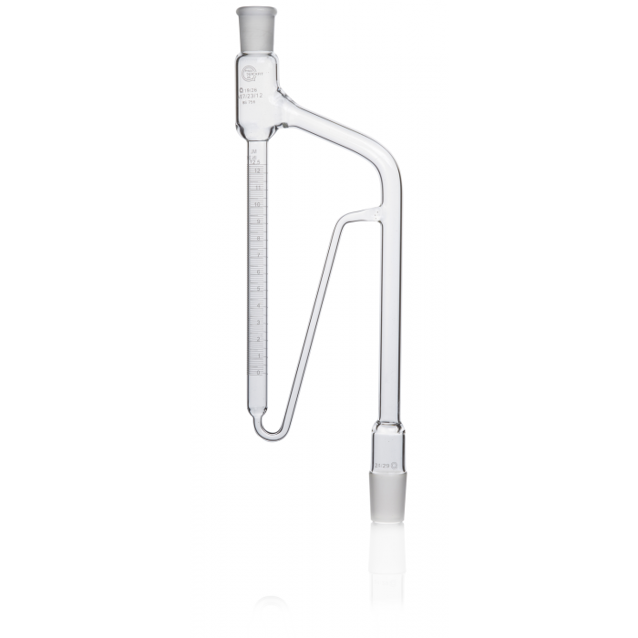 QUICKFIT® 迪恩和斯塔克花纹接收器，重型夹带器，地面插座 NS 19/26 和锥体 NS 24/29，12.5 毫升
