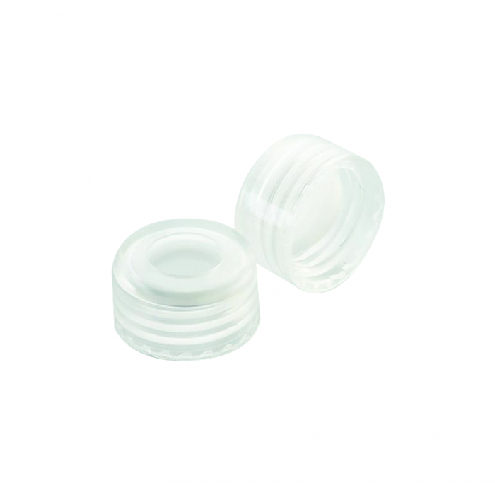 WHEATON® 9 mm ABC 螺旋盖，带红色 PTFE 内衬，天然 PP