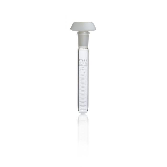 Pyrex® 试管，带刻度，带接地插口和瓶塞 NS 14/23，10 mL
