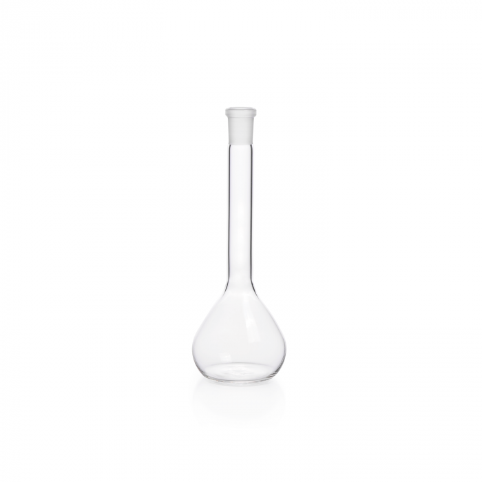 DURAN® 容量瓶，带塞床，无刻度标记，适用于 DIN EN ISO 1042, NS 14/23, 200 mL