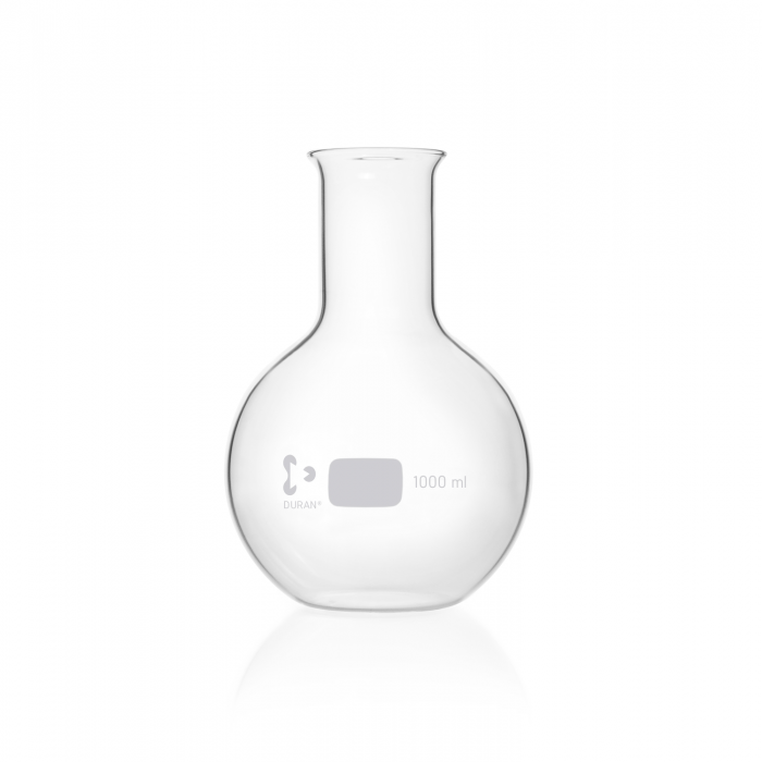 DURAN® 平底烧瓶，宽颈，带珠边，1000 mL