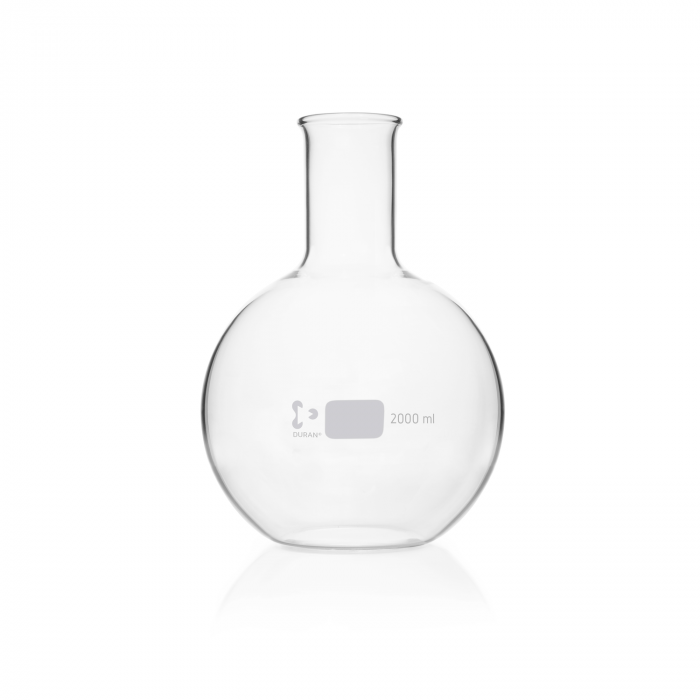 DURAN® 平底烧瓶，宽颈，带珠边，2000 mL