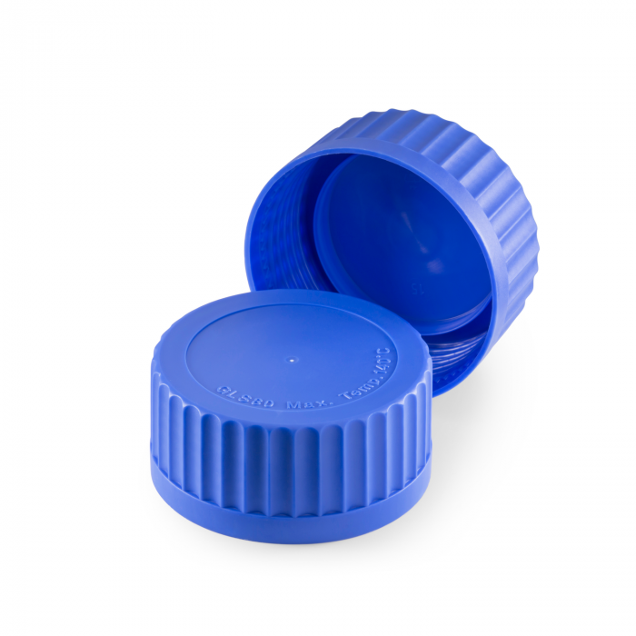 DURAN® GLS 80® 螺旋盖, 聚丙烯, 蓝色, 宽口