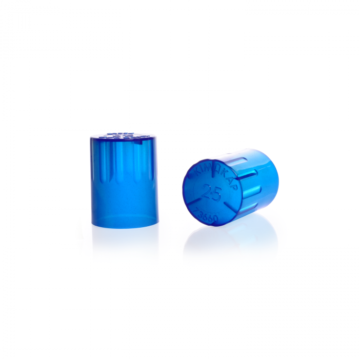 KIMBLE® KIM-KAP™ 聚丙烯帽，蓝色，适合 20 mm 管外径