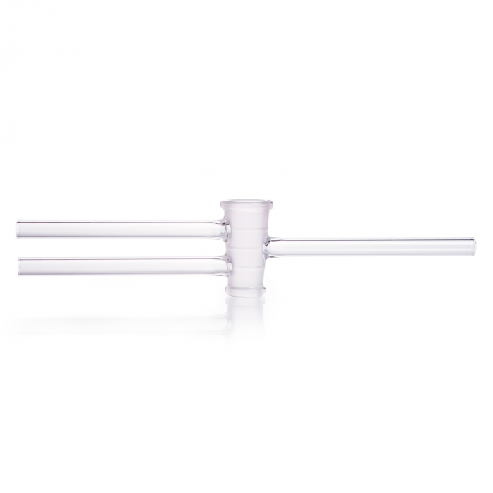 DURAN® 双向旋塞, 双斜孔, 磨削, 不带钥匙, 孔径 4 mm, NS 18.8