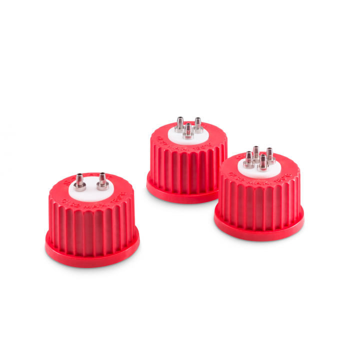 DURAN® GL 45多孔连接器盖，PBT，红色