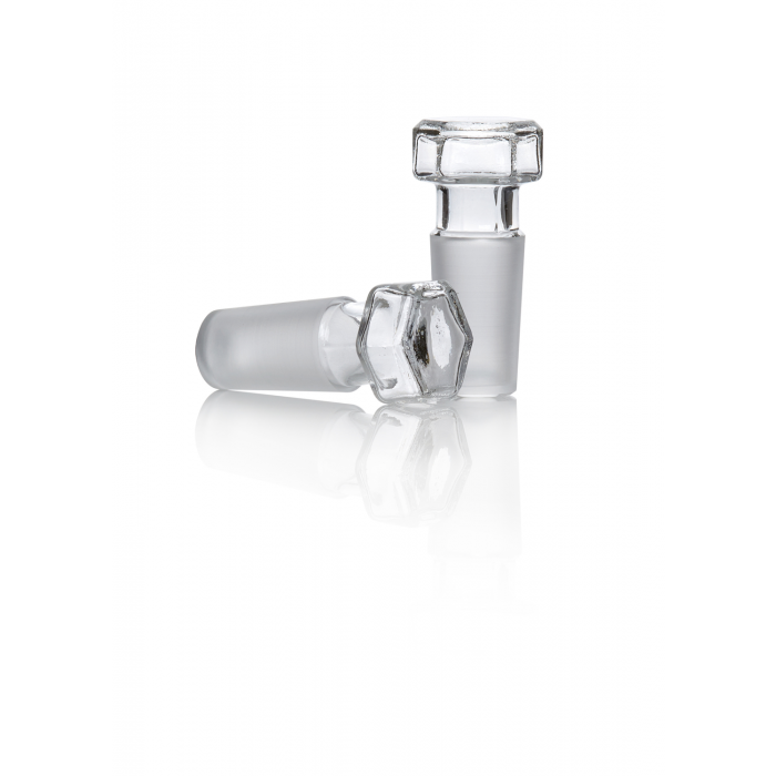 QUICKFIT® 瓶塞，空心吹塑，六角形顶端，磨削 NS 14/23接头