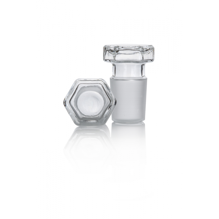 QUICKFIT® 瓶塞，空心吹塑，六角形顶端，磨削 NS 29/32 接头