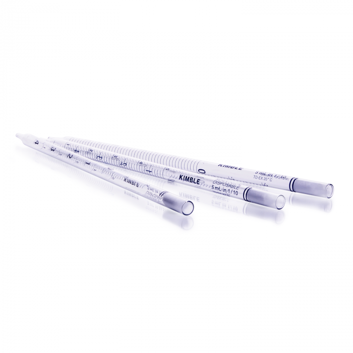 KIMBLE® 一次性无菌玻璃血清学移液管，多支装，黄色，1 mL
