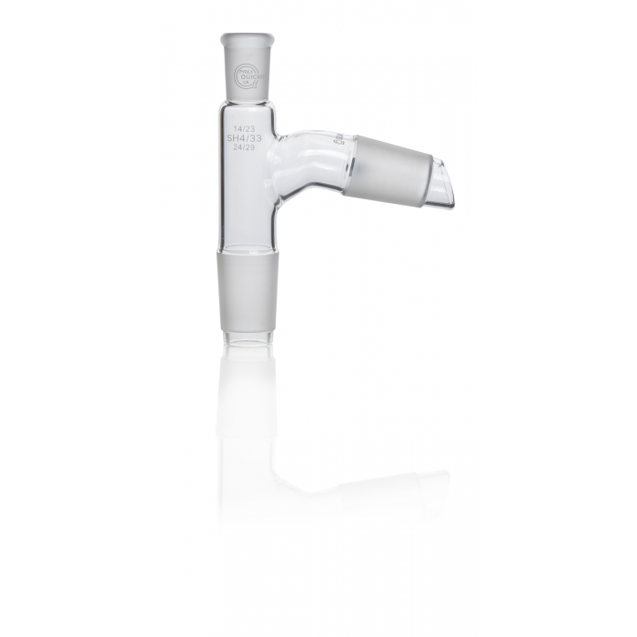 QUICKFIT® 蒸馏头转接器，NS 14/23规格插座，适配烧瓶和冷凝器的NS 24/29规格锥形接头